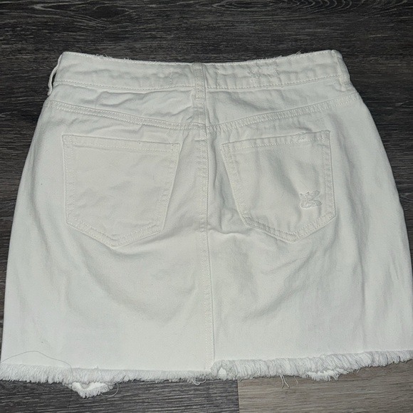 White Distressed Denim Skirt by Pacsun - Picture 3 of 5